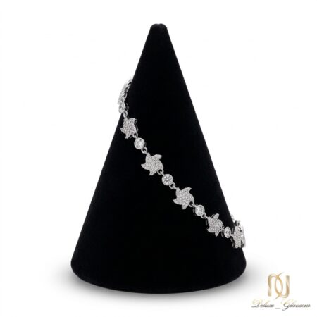 دستبند نقره زنانه نگین‌دار طرح ستاره br-s-36 عکس اصلی