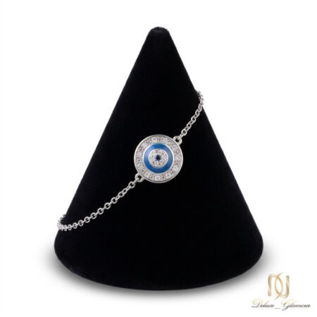 دستبند نقره زنانه چشم نظر میناکاری br-s-39 عکس اصلی