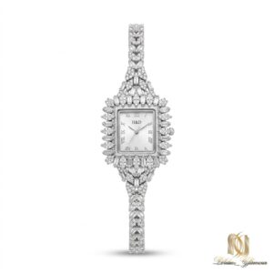 ساعت نقره زنانه صفحه مستطیل نگین باگت شیک wh-s-27 عکس اصلی