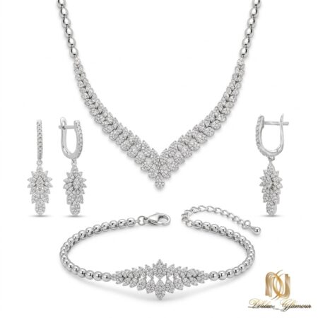 سرویس نقره زنانه مجلسی طرح اشک ns-s-58 عکس اصلی