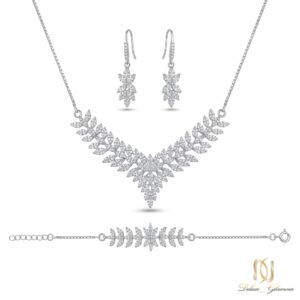 سرویس نقره زنانه مجلسی نگین اتمی طرح هفتی ns-s-50 عکس اصلی