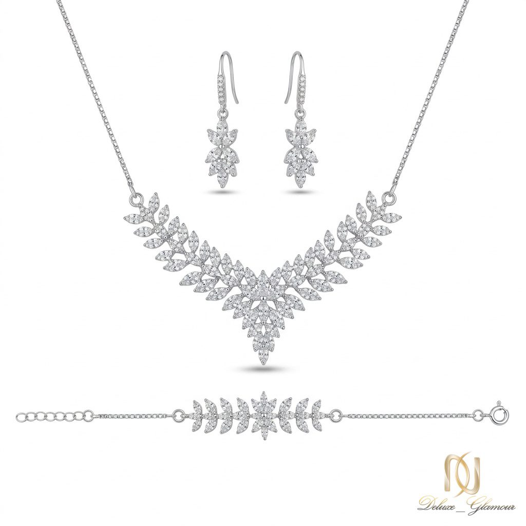 سرویس نقره زنانه مجلسی نگین اتمی طرح هفتی ns-s-50 عکس اصلی