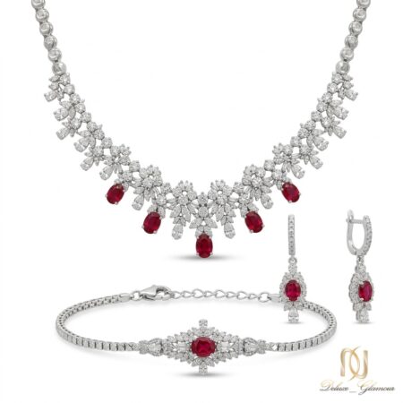 سرویس نقره زنانه یاقوتی ns-s-40 عکس اصلی