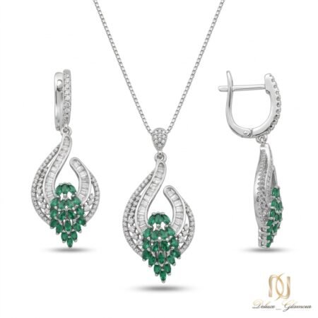 نیم ست نقره زنانه طرح اسلیمی مجلسی ce-new-80 عکس اصلی