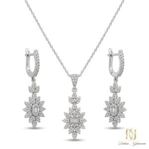نیم ست نقره زنانه طرح گل اسلیمی ce-new-87 عکس اصلی