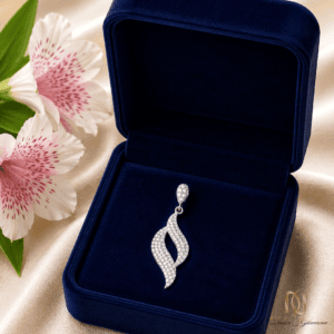 گردنبند زنانه نقره استرلینگ نگین سفید طرح طلا NW-N996 - 71810 - 4