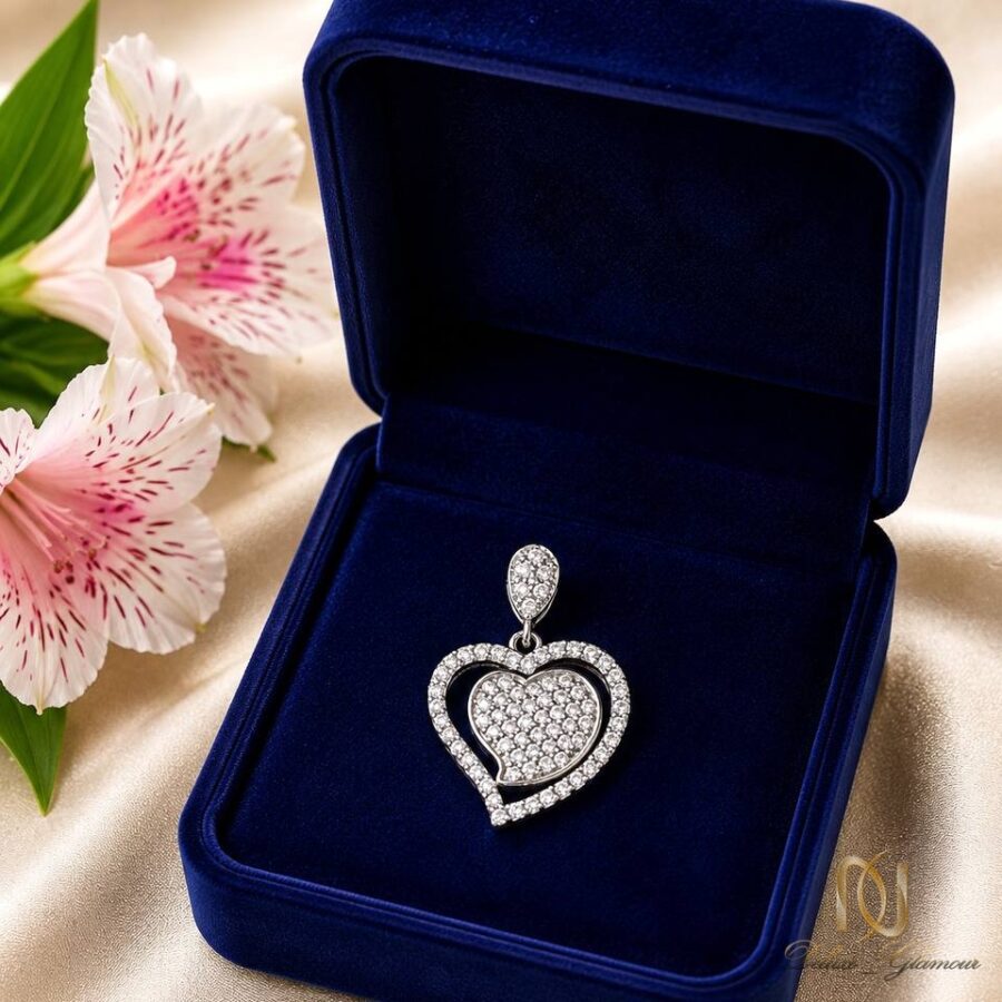 گردنبند طرح قلب نقره 925 دخترانه شیک ma-n778 - 65749 - 5