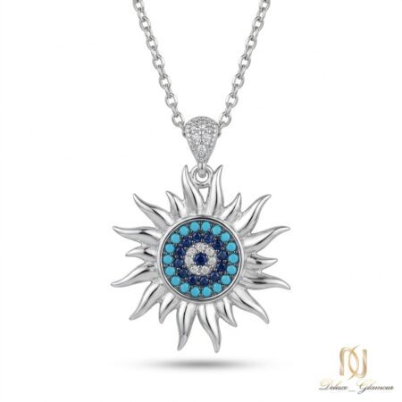 گردنبند نقره زنانه طرح خورشید چشم نظر ne-new-88 عکس اصلی