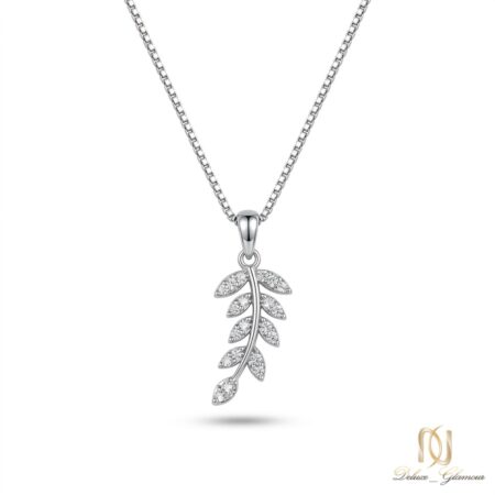 گردنبند نقره زنانه طرح شاخه برگ ne-new-66 عکس اصلی