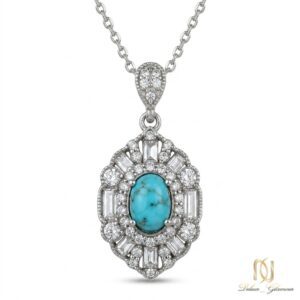 گردنبند نقره زنانه فیروزه ne-new-35 عکس اصلی