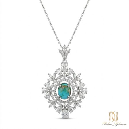 گردنبند نقره زنانه فیروزه نیشابور ne-new-32 عکس اصلی