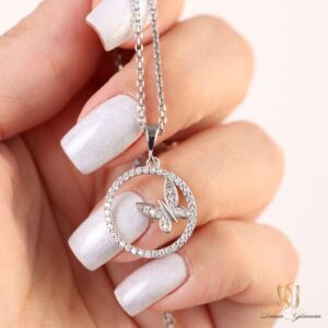 گردنبند نقره زنانه مدل پروانه - nw-n951 - 5