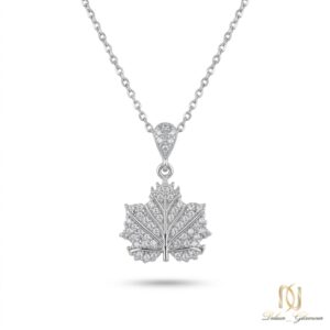 گردنبند نقره زنانه پلاک برگ ظریف ne-new-86 عکس اصلی