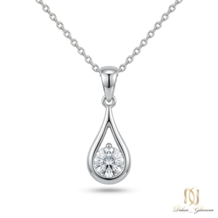 گردنبند نقره زنانه پلاک قطره اشک ظریف ne-new-87 عکس اصلی