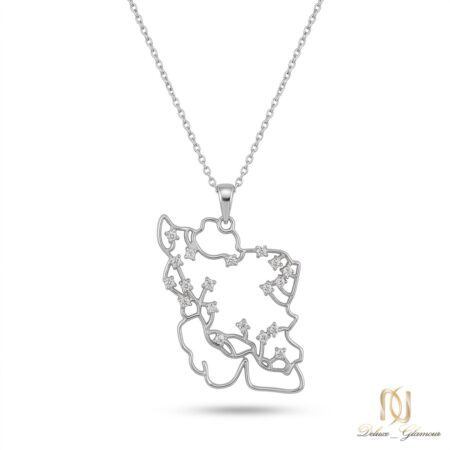 گردنبند نقره زنانه پلاک نقشه ایران ne-new-77 عکس اصلی