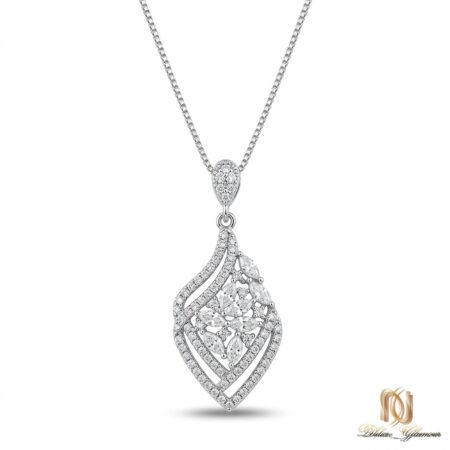 گردنبند نقره زنانه گل ne-new-43 عکس اصلی