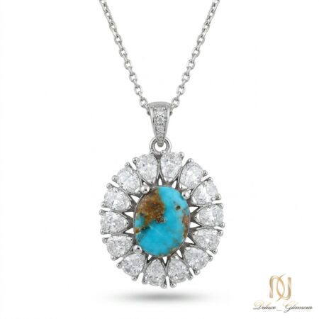 گردنبند نقره فیروزه ne-new-36 عکس اصلی