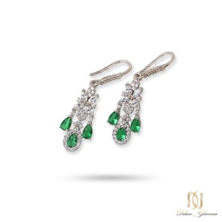 گوشواره نقره آویز طرح گل مجلسی er-s-33 عکس اصلی