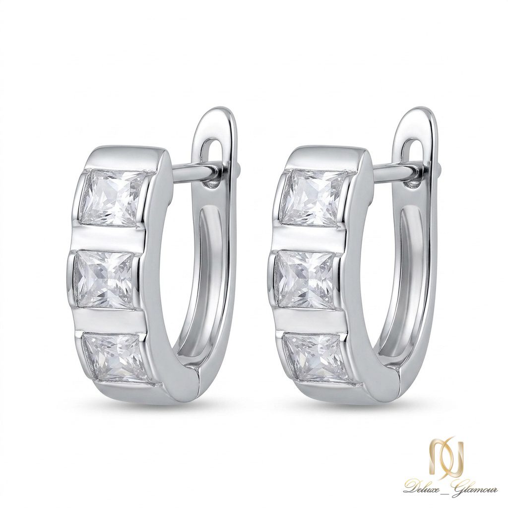 گوشواره نقره حلقه ای ri-b-3 عکس اصلی