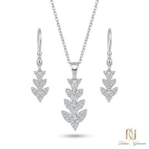 نیم ست نقره زنانه مجلسی برگ ce-new-90 عکس اصلی