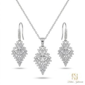 نیم ست نقره زنانه مجلسی برگ ce-new-92 عکس اصلی