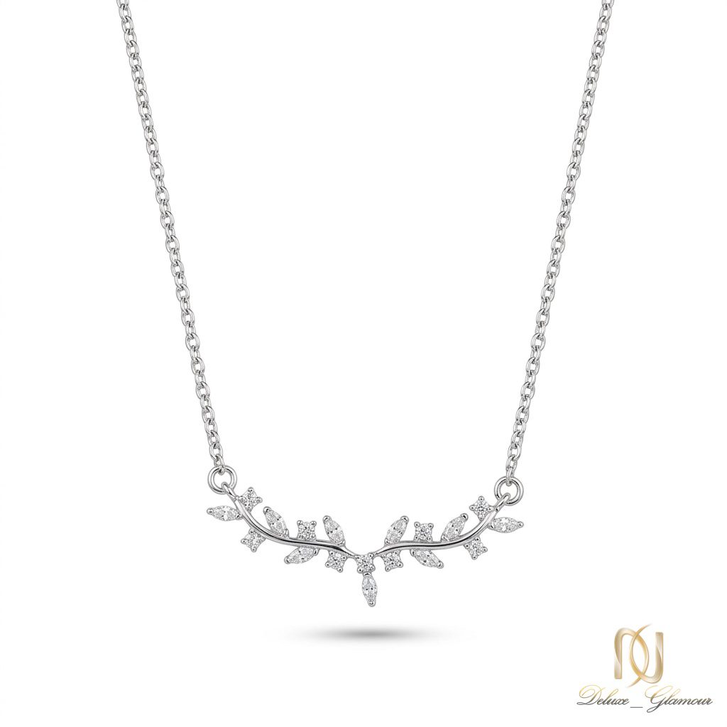 گردنبند نقره زنانه مجلسی شاخه برگ ne-new-103 عکس اصلی
