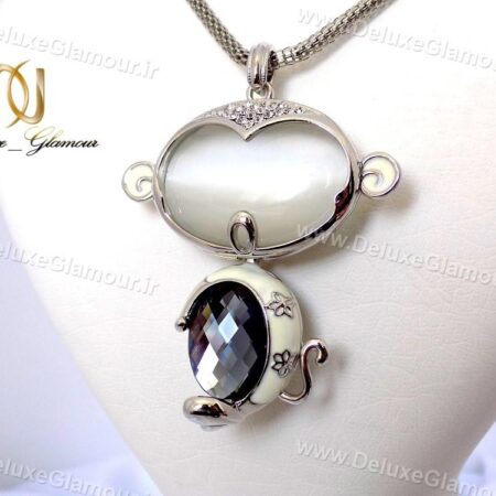 رومانتویی دخترانه سنگ اپال طرح میمون با نگین سه بعدی Nw-n113