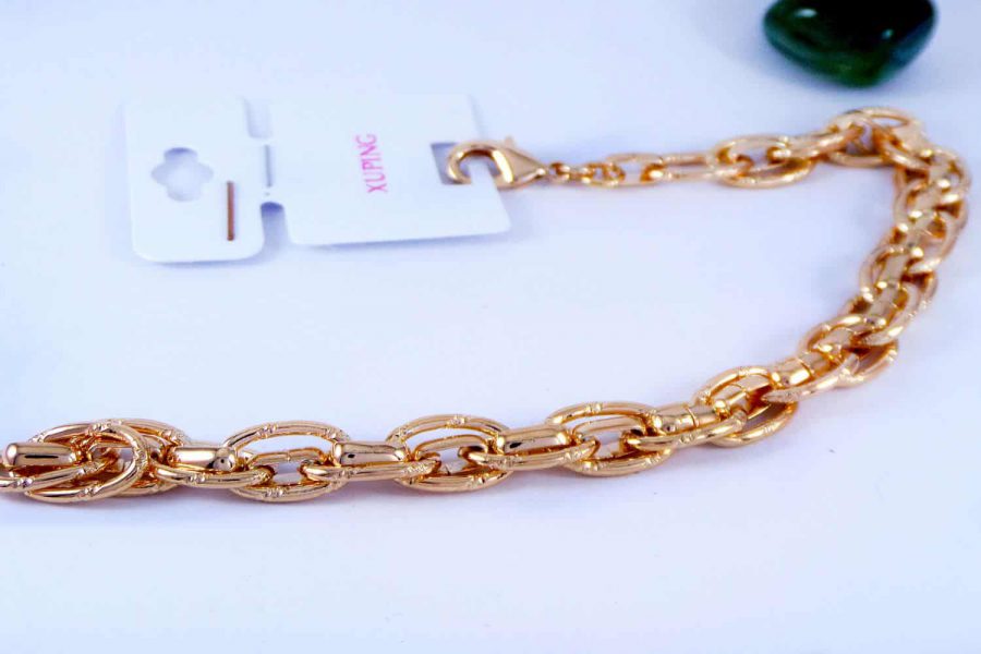 دستبند زنانه ژوپینگ طرح کارتیه با روکش آب طلای 18 عیار DS-N160 از نمای بالا