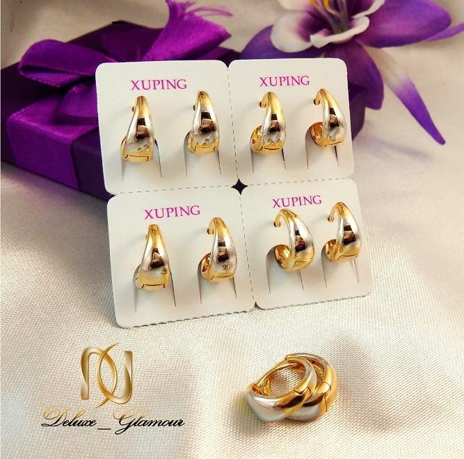 گوشواره حلقه ای دو رنگ ژوپینگ Xuping