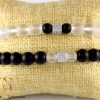 دستبند ست دخترانه و پسرانه سنگ اونيكس با مهره استیل ah-d106 از نمای روبرو