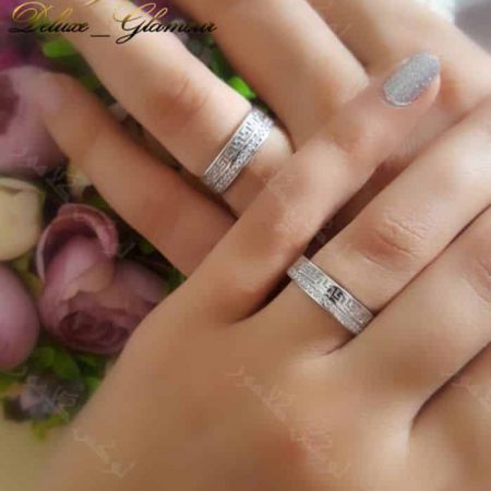 ست حلقه نقره ۹۲۵ نگین دار طرح ورساچه Rg-n187 - روی دست