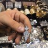 خرید سرویس عروس نقره جواهری با نگین برلیان اتمی Se-n31 - گوشواره