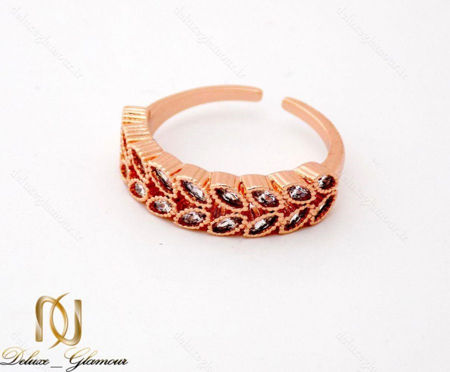 انگشتر دخترانه جواهری طرح خوشه کلیو با نگین سواروسکی rg-n230 از نمای پایین