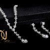 خرید نیم ست جواهري عروس کلیو با کریستالهای سواروسکی Ns-n202 - زمینه مشکی