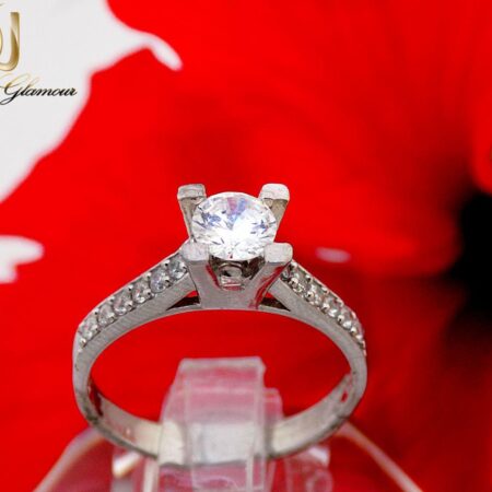 انگشتر دخترانه نقره عیار 925 طرح تک نگین rg-n262