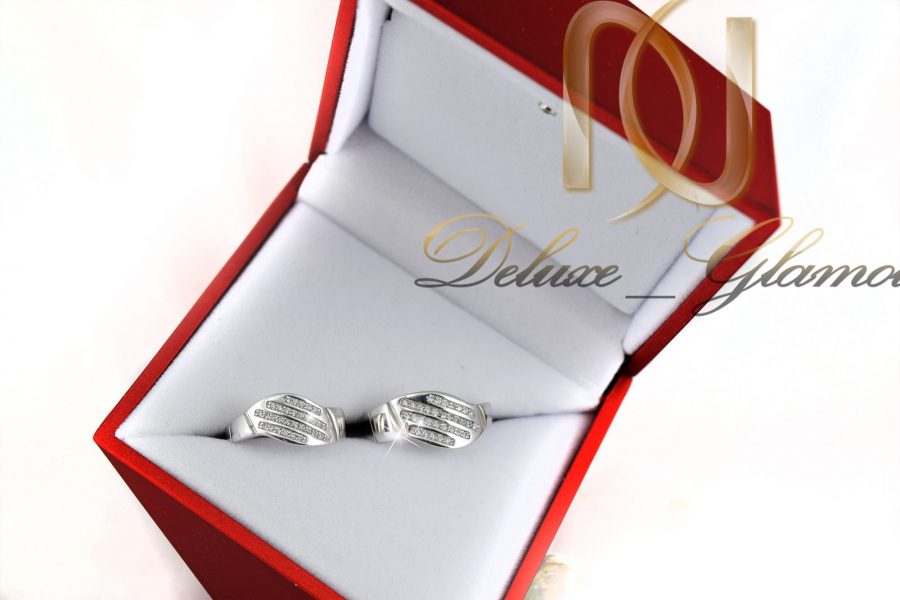 حلقه ست نقره آینه ای نگین دار چهار ردیفه Rg-n263 - داخل جعبه
