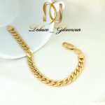 دستبند زنانه ژوپینگ طرح طلای 22 سانتی ds-n264 از نمای بالا
