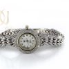 ساعت نقره زنانه جواهری صفحه گرد wh-n114 از نمای سفید