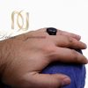 انگشتر مردانه مونت بلانک با تاج بیضی عمودیRg-266 - عکس روی دست