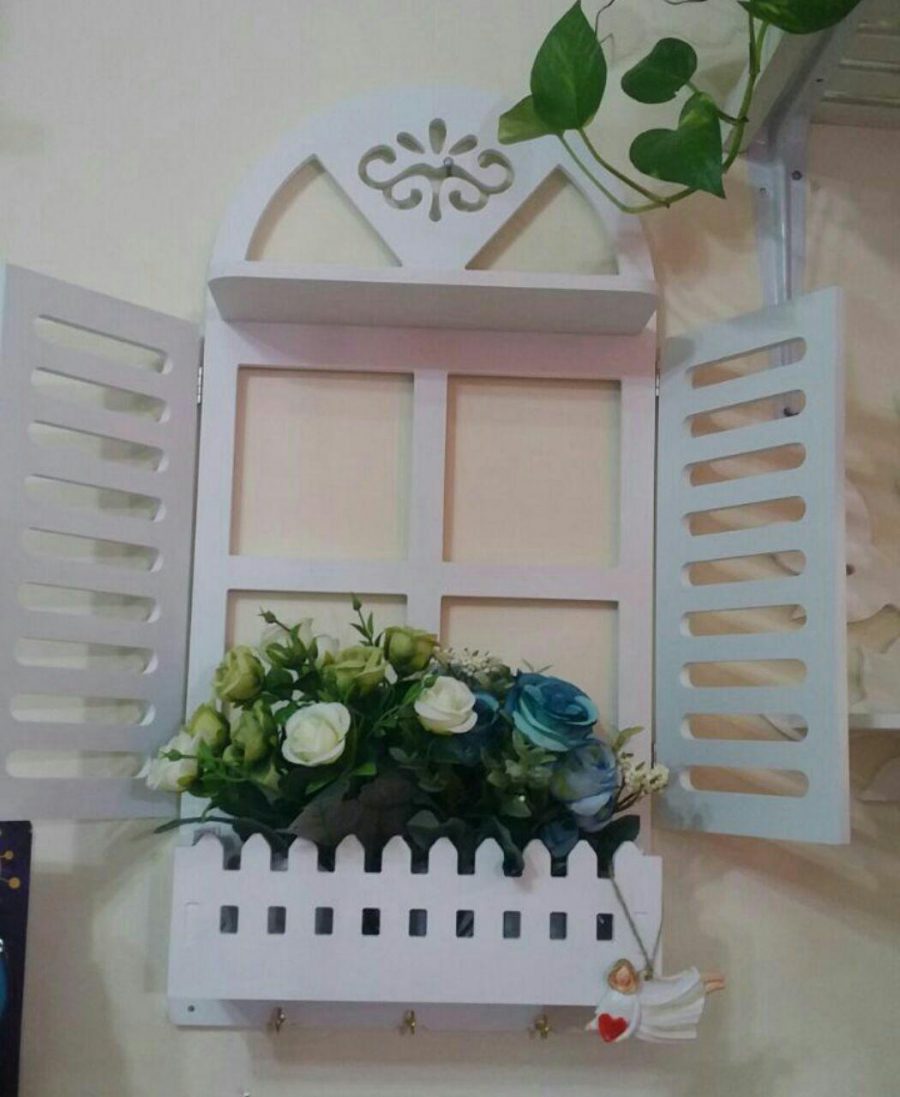 شلف پنجره باغچه دار پروانه ای ka_n114 از نمای دور