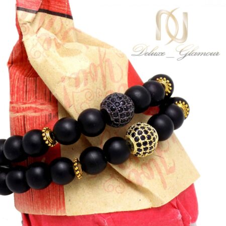 ست دستبند دخترانه و پسرانه طرح کروی Ds-n331 - عکس از بغل