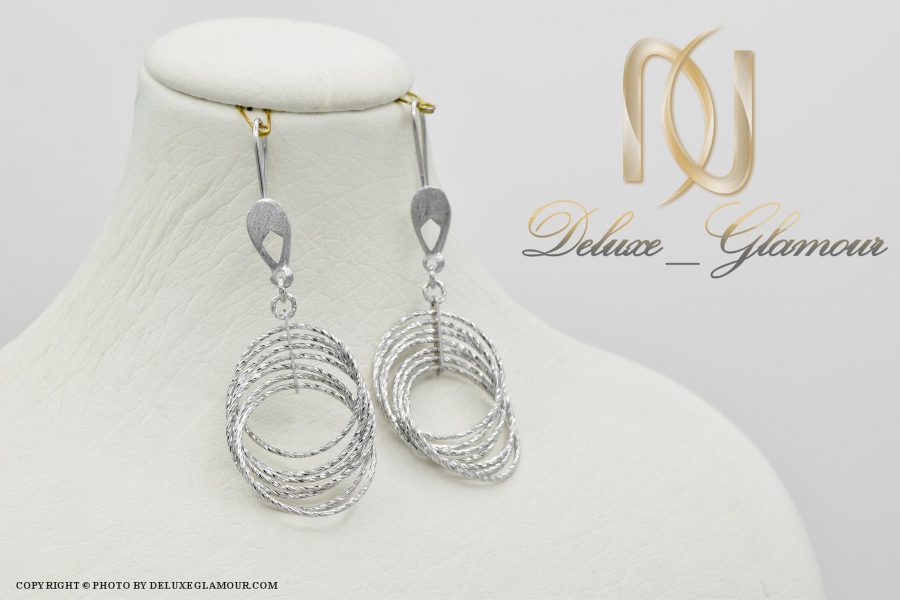 گوشواره حلقه بزرگ نقره زنانه er-n168 از نمای کنار
