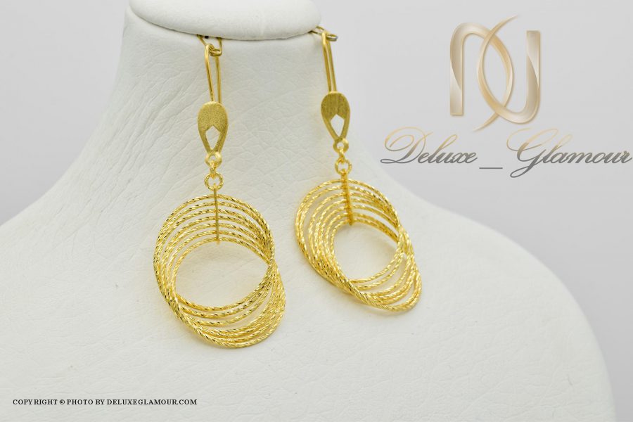 گوشواره نقره زنانه حلقه ای بزرگ er-n164 از نمای کنا