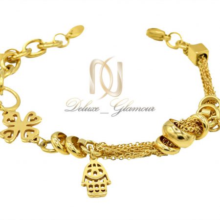 دستبند زنانه آویزدار طرح طلای جدید DS-N420 از نمای پایین
