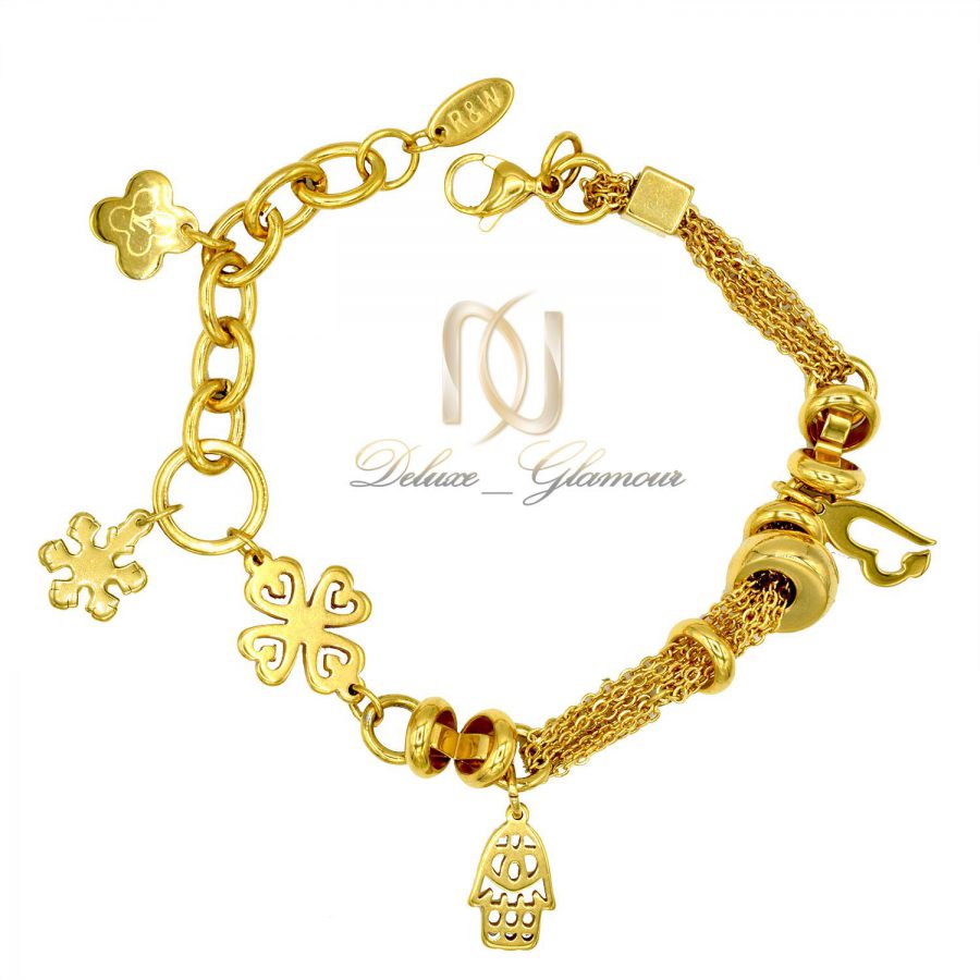 دستبند زنانه آویزدار طرح طلای جدید DS-N420 از نمای بالا