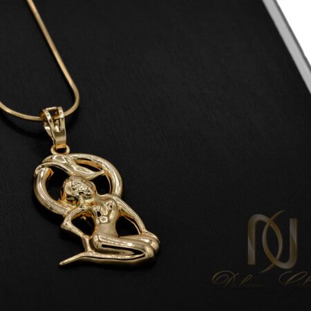 گردنبند ماه تولد شهریور ژوپینگ طلایی nw-n493 از نمای مشکی