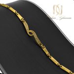 دستبند زنانه استیل طرح طلای نگین دار DS-N485 از نمای مشکی