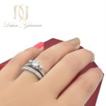 عکس حلقه و پشت حلقه نقره زنانه