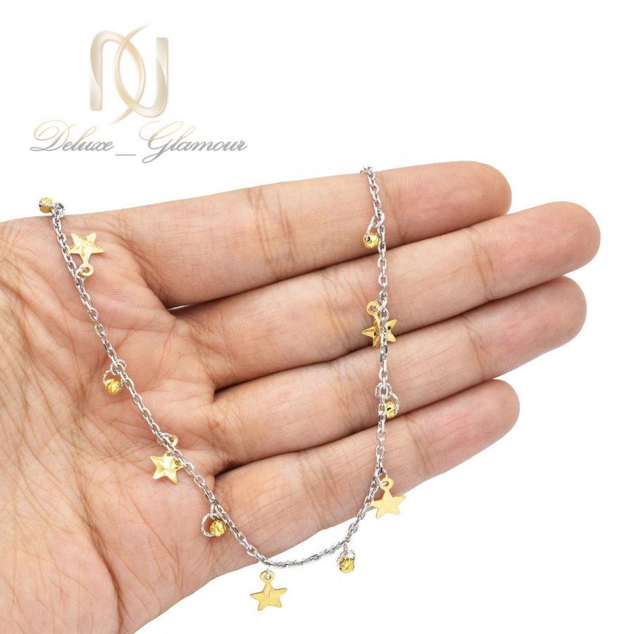 پابند دخترانه طرح ستاره و گوی طلایی pa-n015 - عکس روی دست