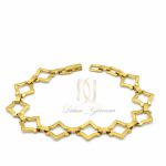 دستبند دخترانه استیل طلایی nw-n506 از نمای سفید